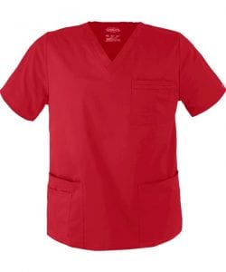 Premium Workwear Unisex Scrubs Top Red