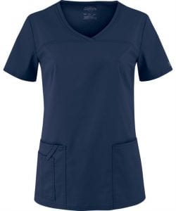 Premium Workwear V-neck Ladies Scrubs Top Navy