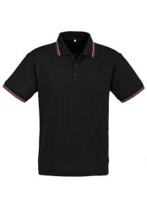 Cambridge Unisex Polo Black/Red/White