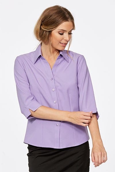 3/4 Sleeve Ezyline Action Back Shirt Lavender