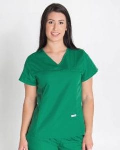 Ladies Fit Solid Colour Scrub Top Hunter