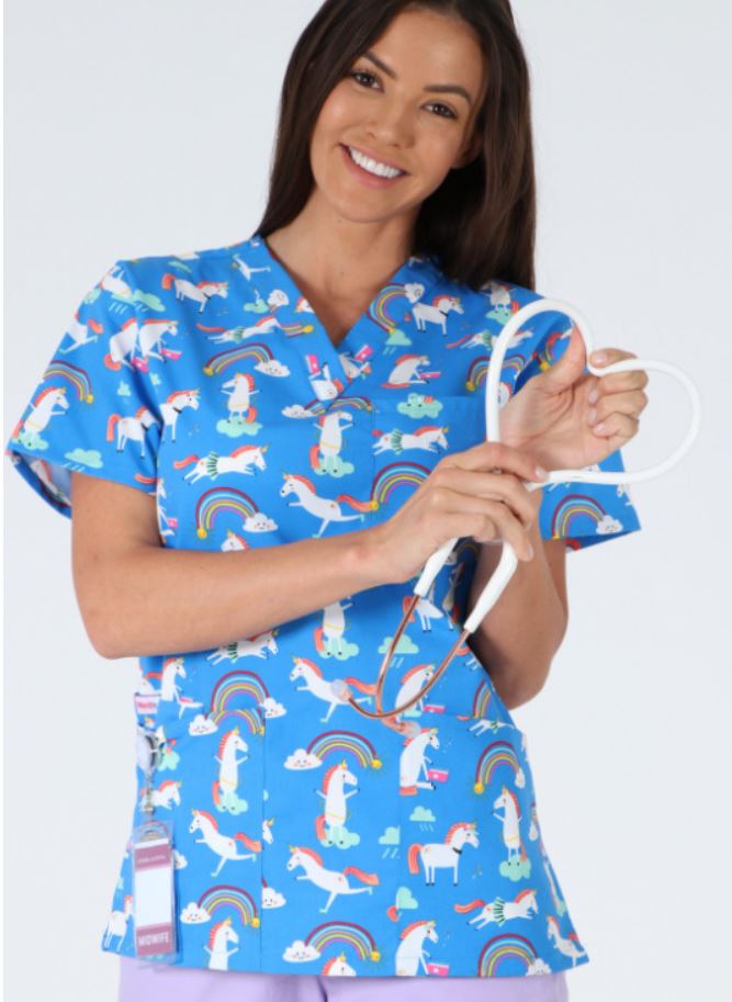 Unicorn scrub top clearance